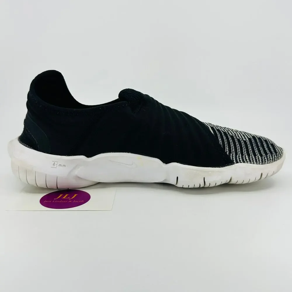 Nike Women's Free RN Flyknit 3.0 Athletic Sneakers Black/Grey AQ5708-005 Size 10